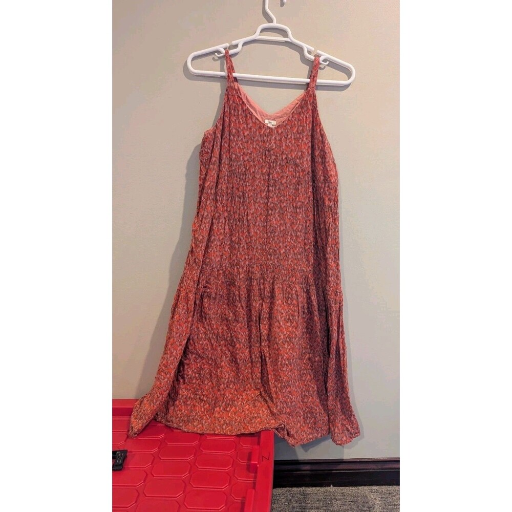 Nwot Joie Bondi L Tea Rose Tiered Boho Strap Maxi Dress Womens 100% Cotton Beach